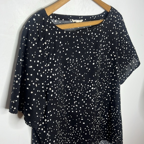 EILEEN FISHER Constellation Organic Cotton Short Sleeve A Line Top Blouse - Picture 4 of 12